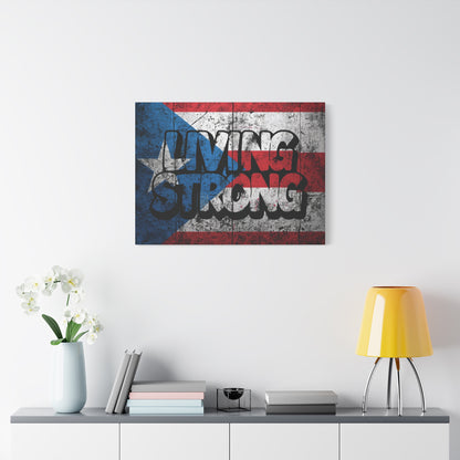 Gallery Wrapped - Puerto Rico Flag -  Matte Canvas Wall Art - Inspirational Decor - Home Wall Decor -