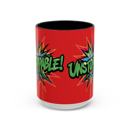Unstoppable! Motivational Mug - Vibrant Red Design - 11oz/15oz
