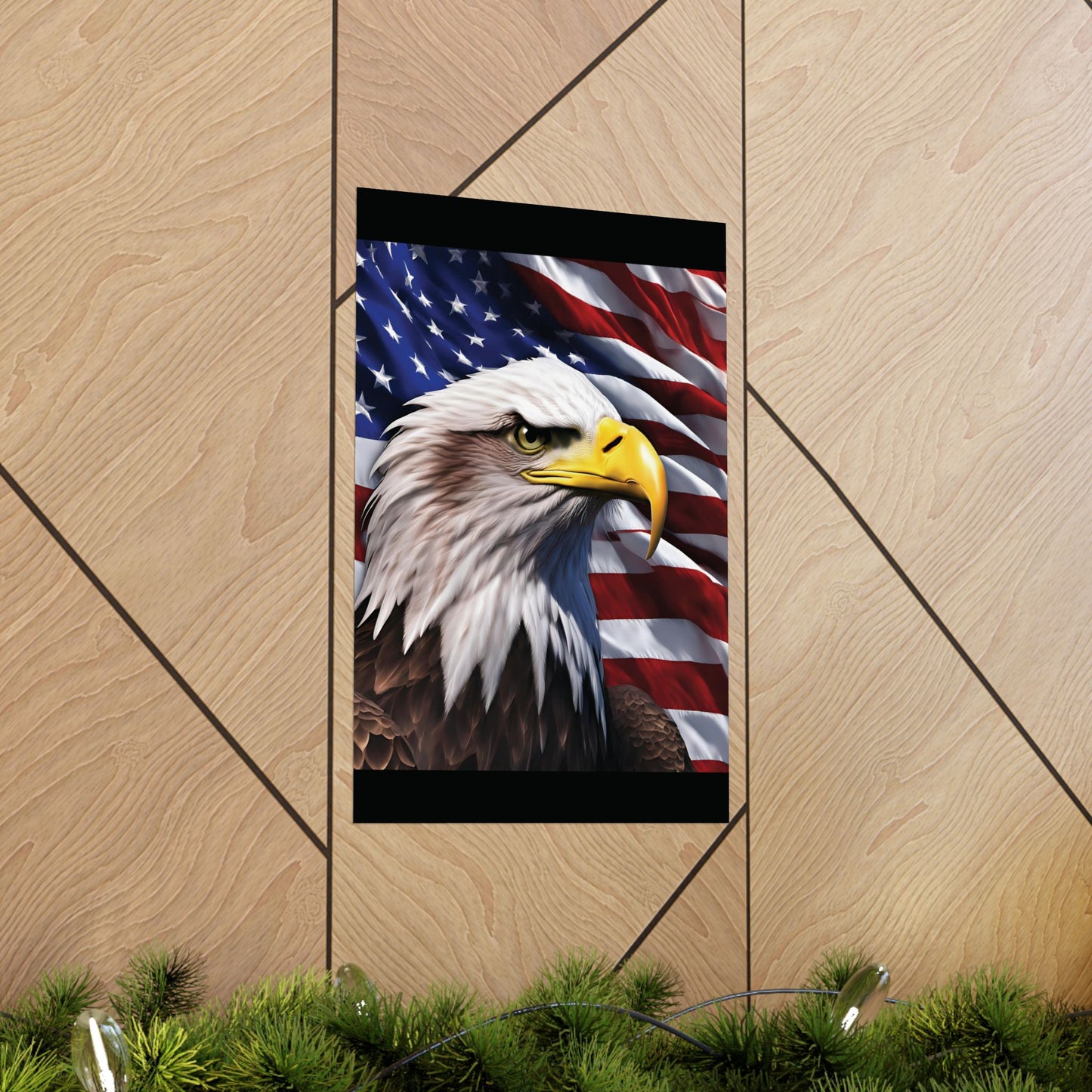 💥 Patriotic 💥 Bald Eagle 💥 Red White & Blue 💥 Wall Art 💥 Matte  💥 Vertical Poster 💥