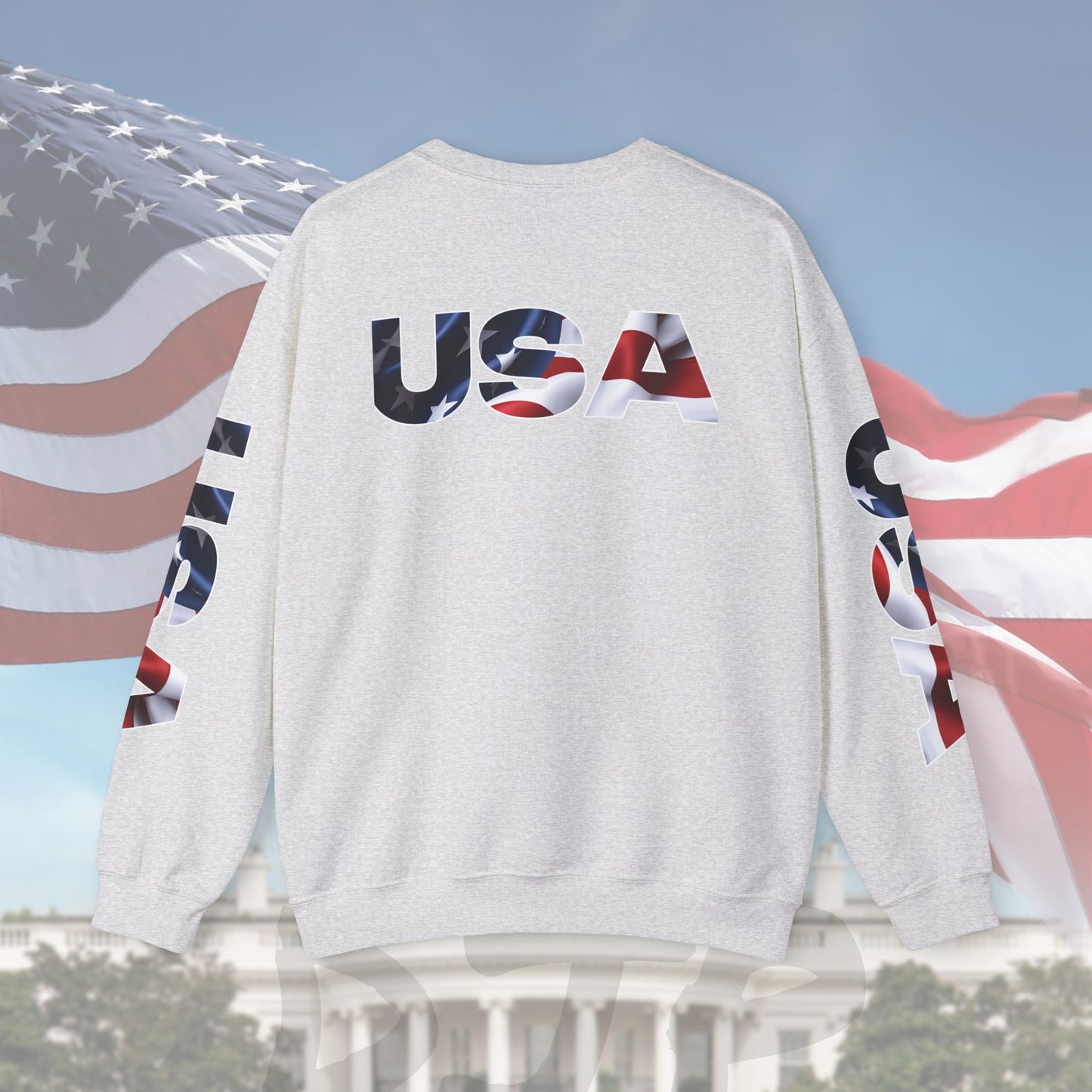 Patriotic USA Crewneck Sweatshirt - Unisex Heavy Blend - American Pride - National Pride Gift - S-5XL