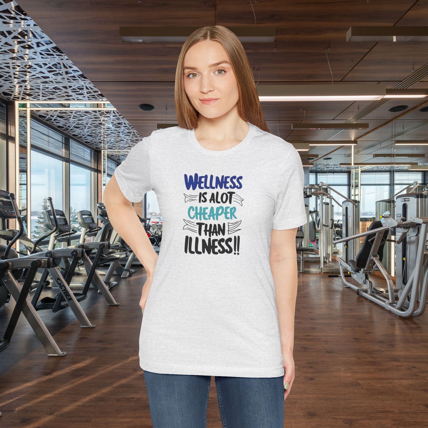 Wellness Awareness Unisex Tee - Wellness Is Alot Cheaper Than Illness!! - Design - S - 3XL - Motivational Health T-Shirt for Self-Care Enthusiasts - Gift for Wellness Events - Positive Vibe Shirt -  [...]