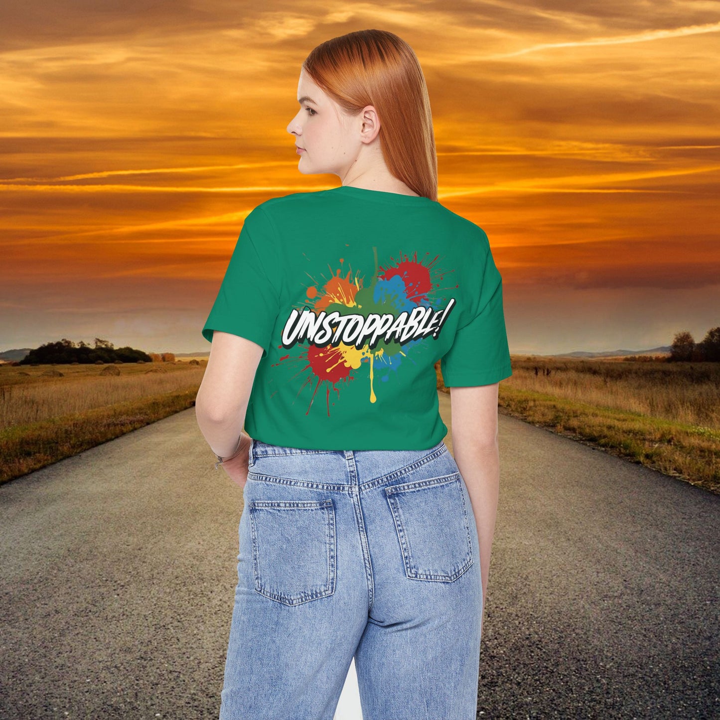 Unstoppable Design Tee - Vintage  Retro  Unisex  Tee - Classic  T-Shirt - Graphic Tee - Casual  Shirt - Short  Sleeve  Shirt