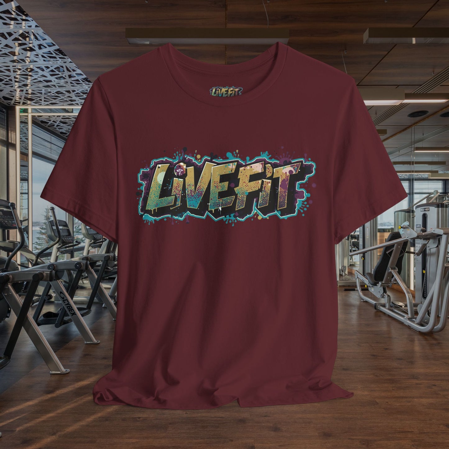 LIVE FIT Graphic Fitness Tee - Motivational Workout Apparel