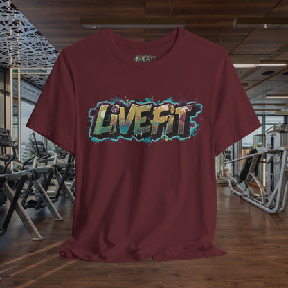 LIVE FIT Graphic Fitness Tee - Motivational Workout Apparel