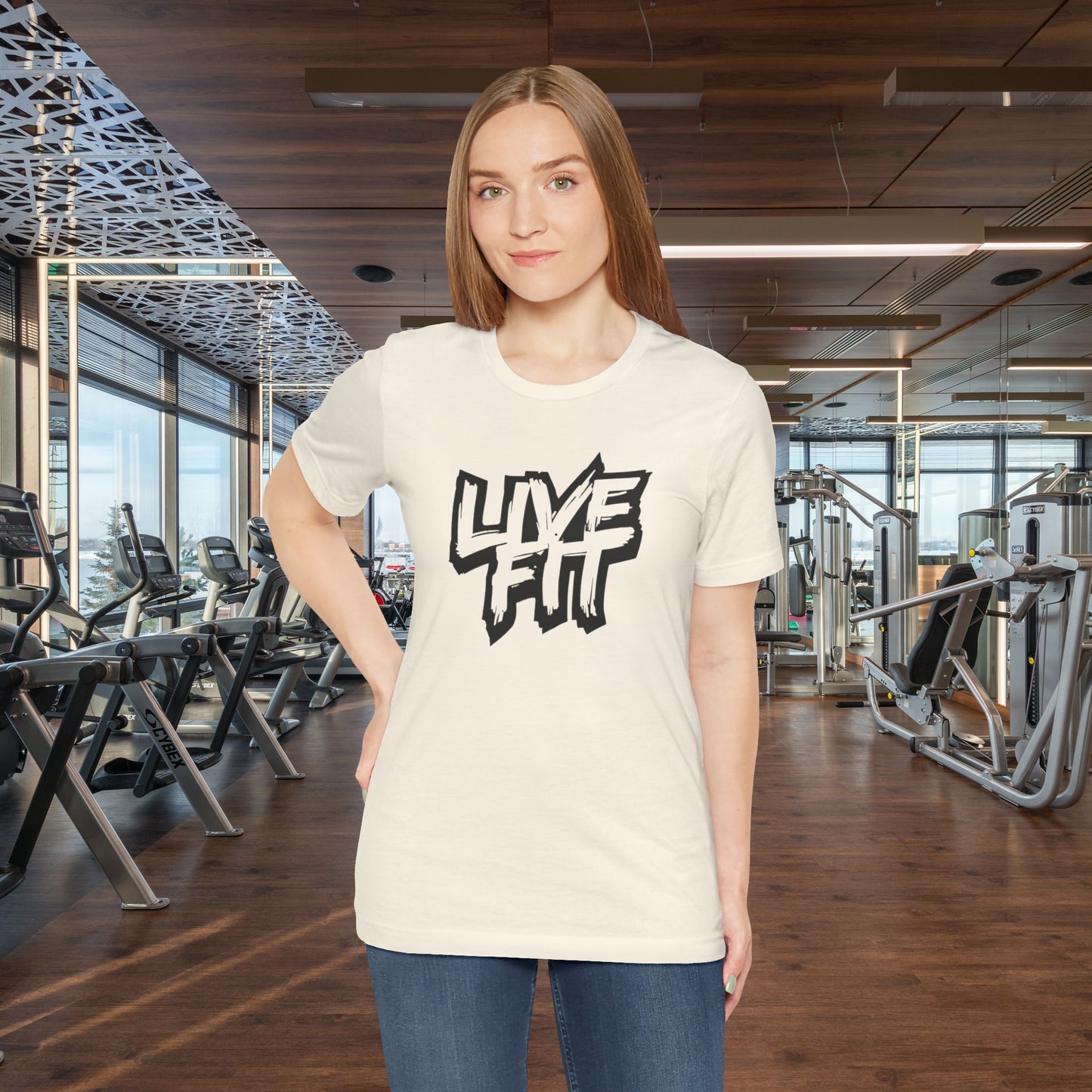 LIVE FIT Unisex Jersey Tee - Fitness T-Shirt - Casual Wear - Workout Top - Gym Apparel -  Motivational Shirt -
