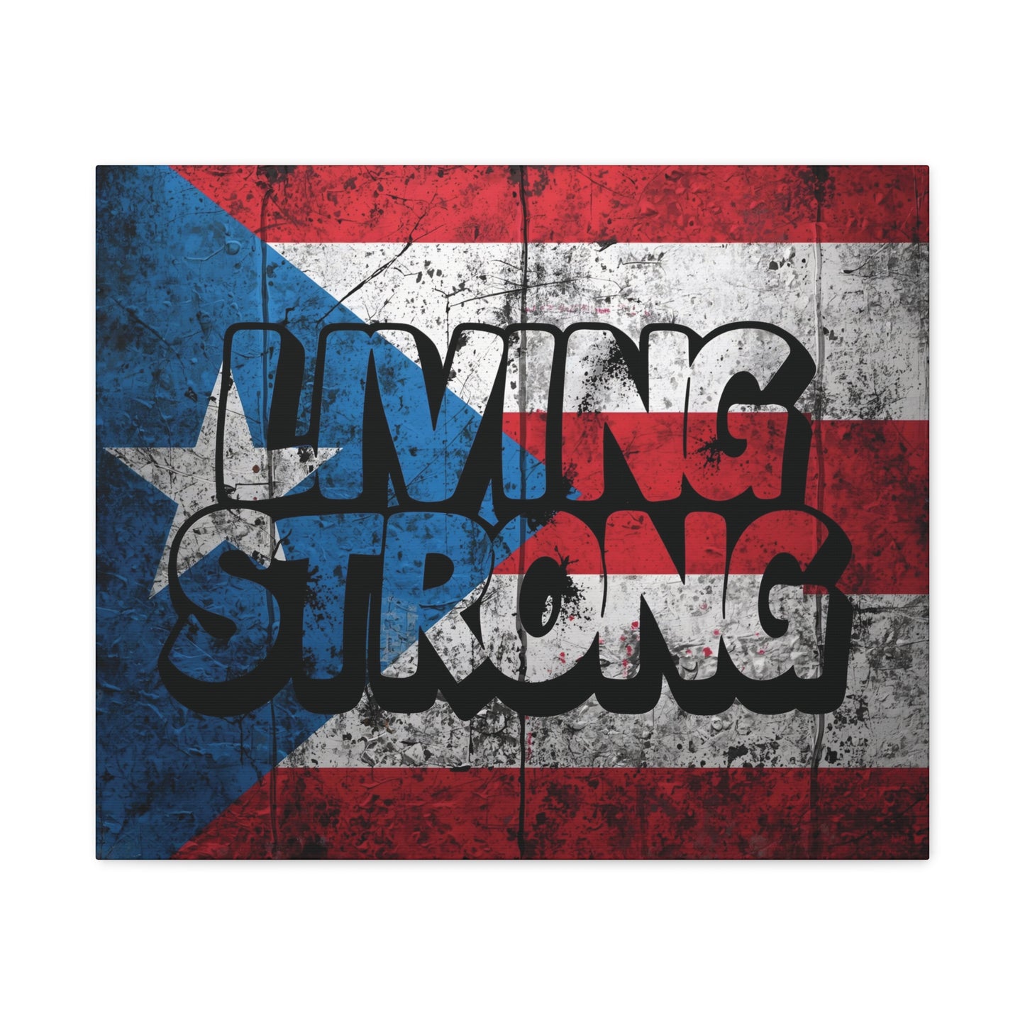 Gallery Wrapped - Puerto Rico Flag -  Matte Canvas Wall Art - Inspirational Decor - Home Wall Decor -