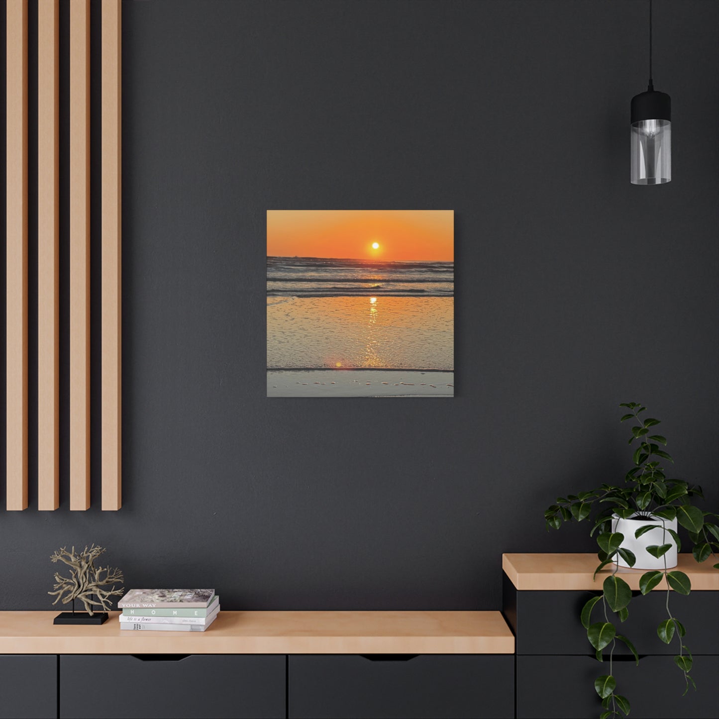 Stunning Sunset Beach Canvas Print, Ocean Decor, Wall Art, Home Decor, Coastal Artwork for Living Room