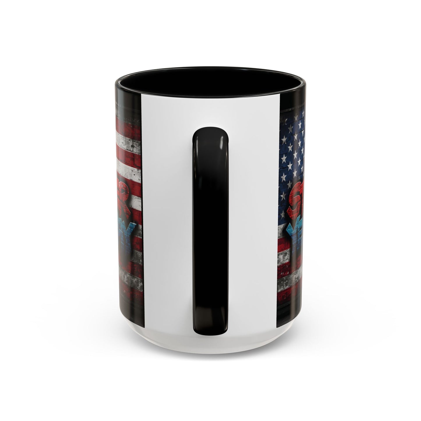 Stronger Than Yesterday! Motivational Mug - American Flag - 11oz/15oz