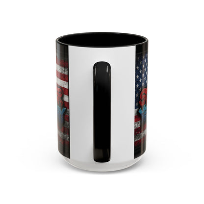 Stronger Than Yesterday! Motivational Mug - American Flag - 11oz/15oz