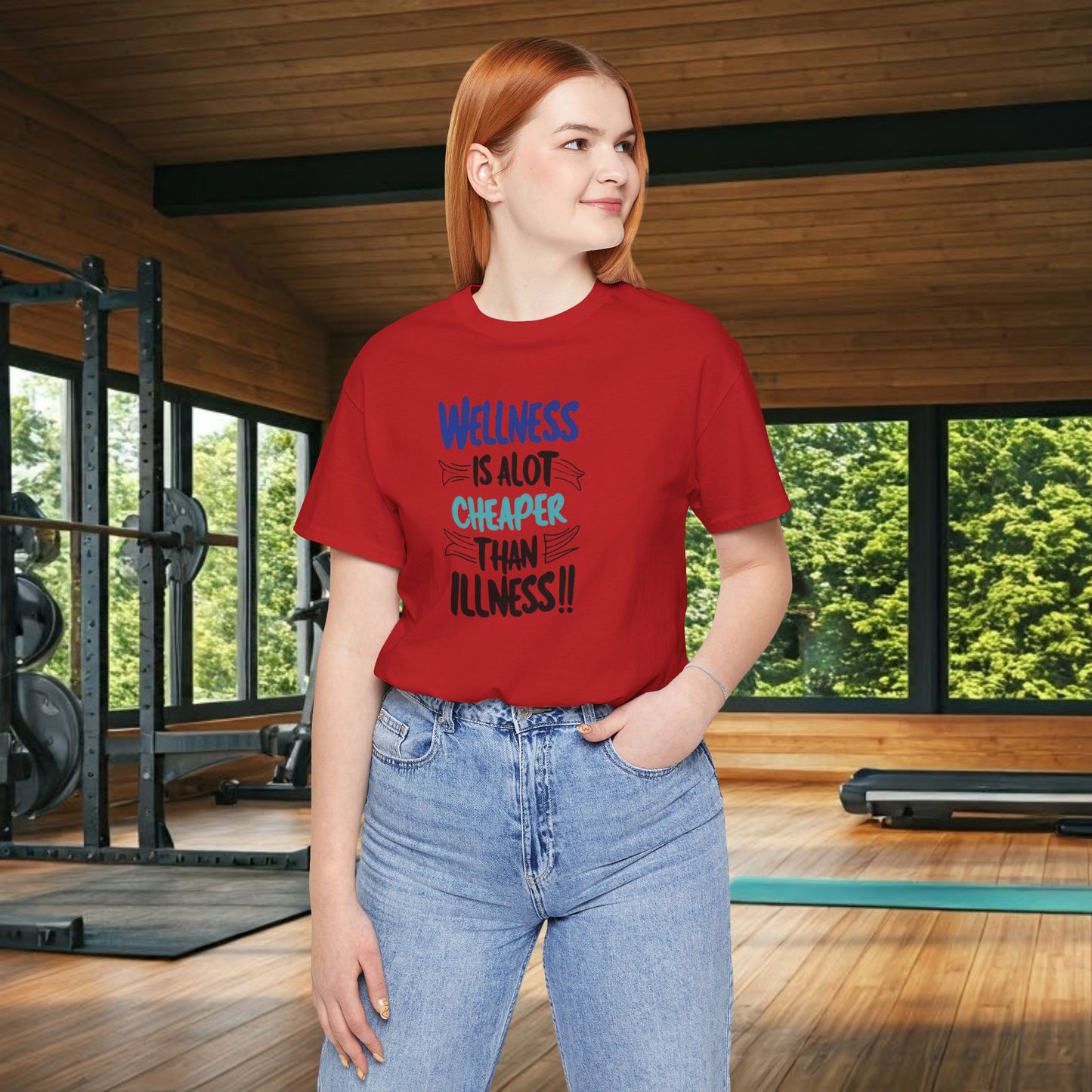 Wellness Awareness Unisex Tee - Wellness Is Alot Cheaper Than Illness!! - Design - S - 3XL - Motivational Health T-Shirt for Self-Care Enthusiasts - Gift for Wellness Events - Positive Vibe Shirt -  [...]