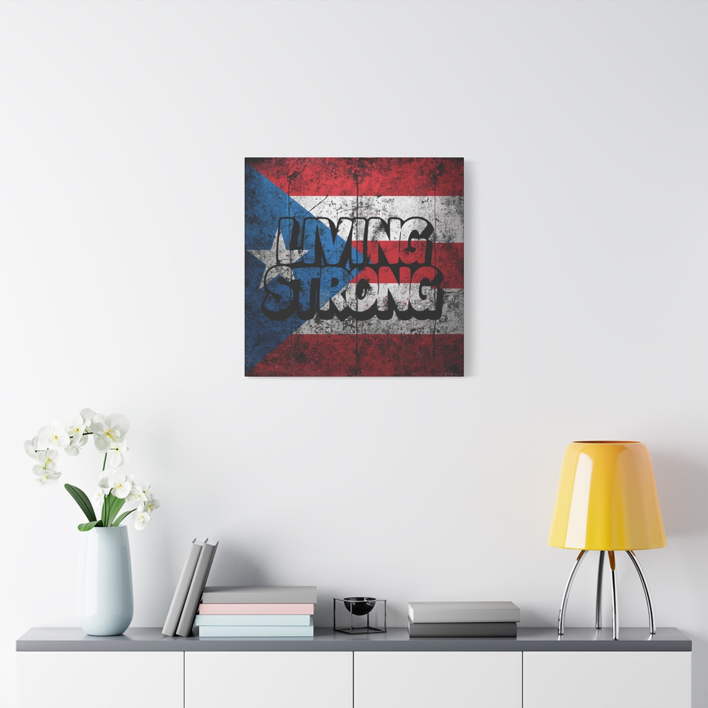 Gallery Wrapped - Puerto Rico Flag -  Matte Canvas Wall Art - Inspirational Decor - Home Wall Decor -