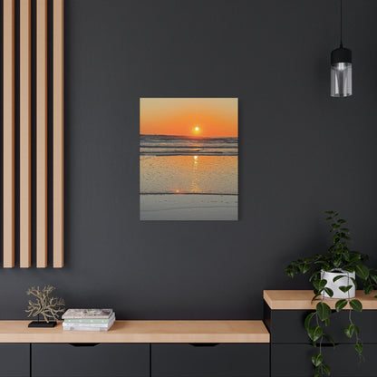 Stunning Sunset Beach Canvas Print, Ocean Decor, Wall Art, Home Decor, Coastal Artwork for Living Room