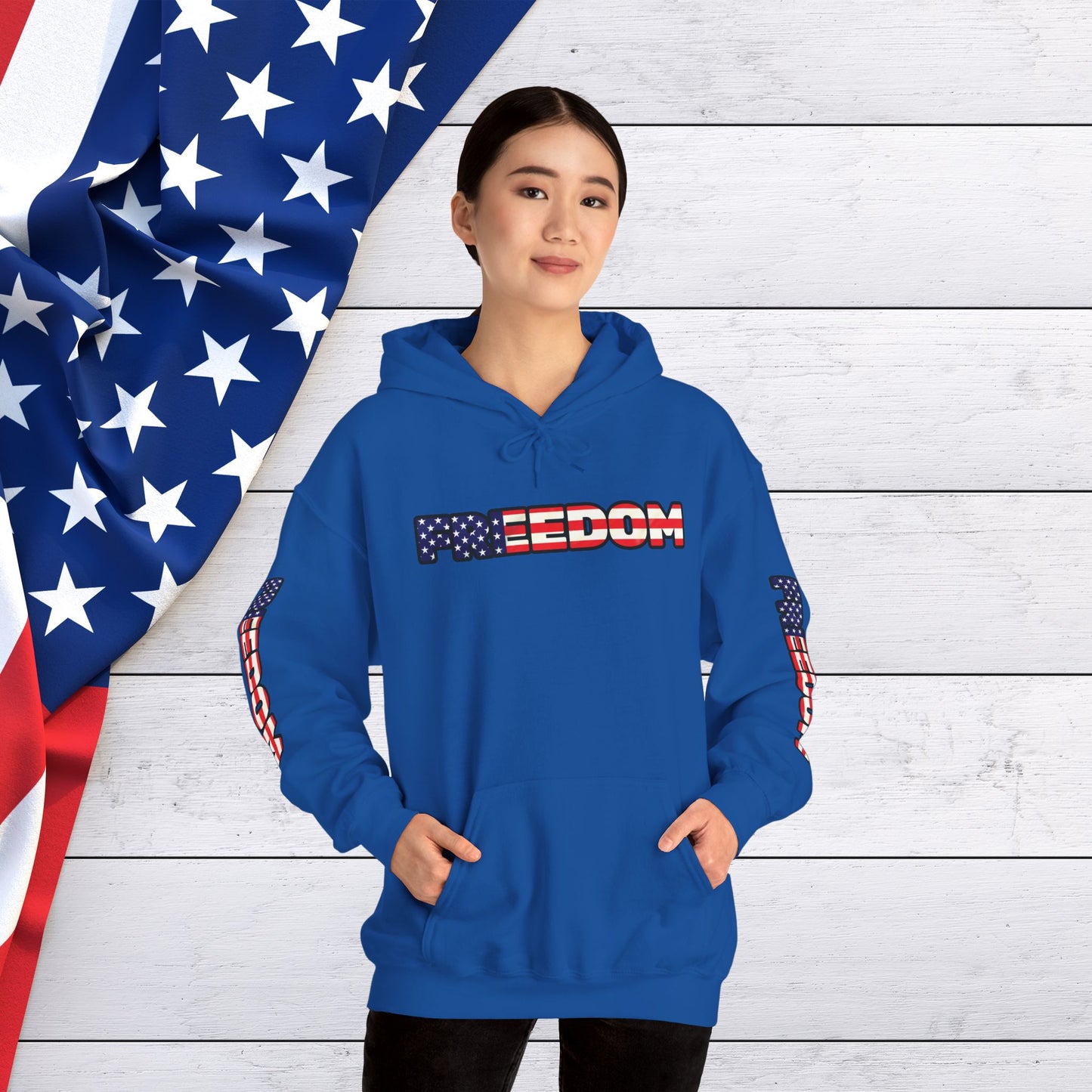 Patriotic Freedom Hoodie - Unisex American Flag Sweatshirt - Red White and Blue - Comfortable Pullover for Celebrations -  Perfect for Independence Day -  Gift [...]
