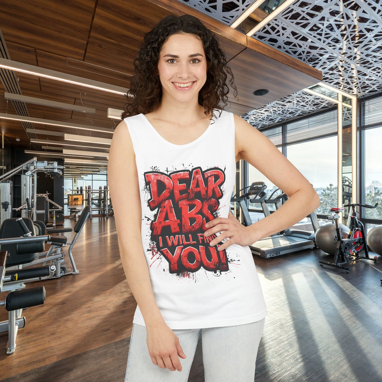 Dear Abs I Will Find You! - Garment-Dyed Tank Top - Funny Gym Tank - Unisex Fitness Apparel - XS-3XL