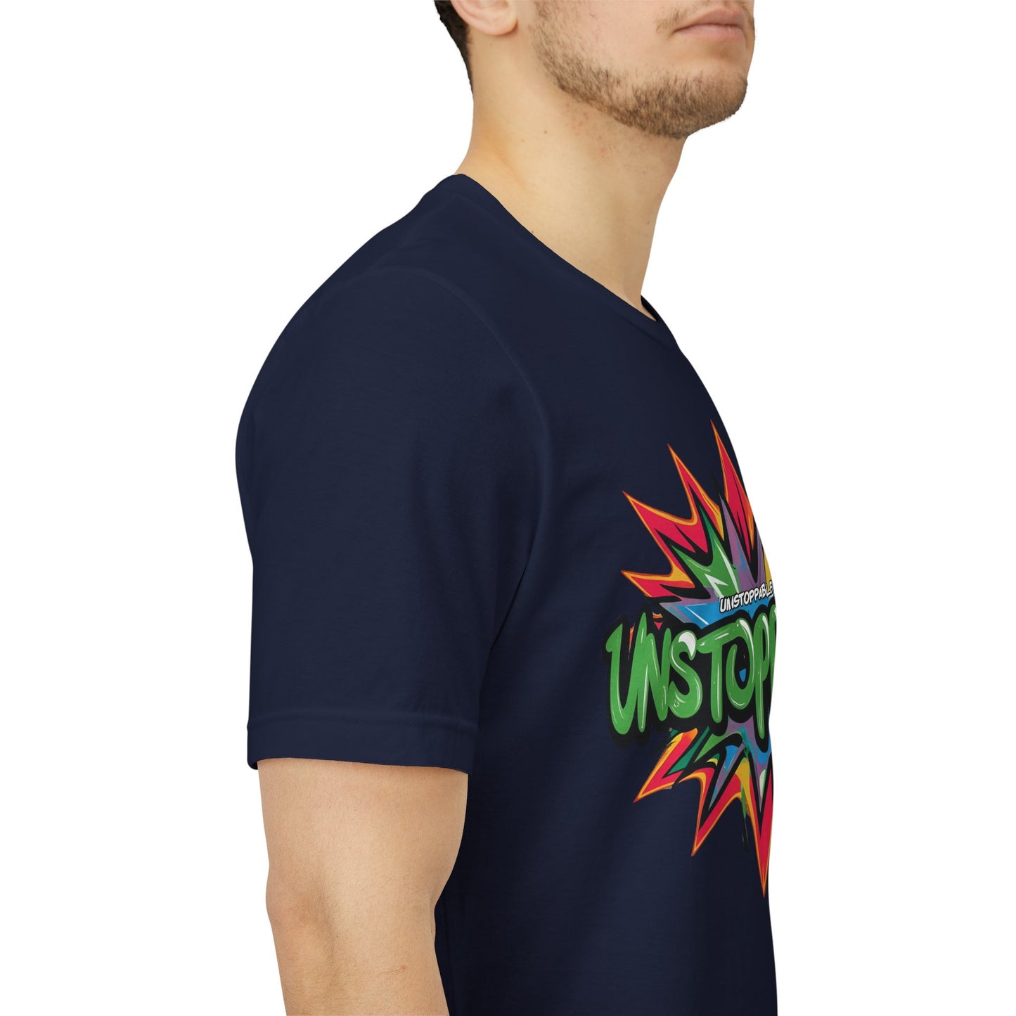 Unisex Jersey Tee - Unstoppable Graphic Design Shirt - Motivation and Fitness