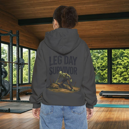 Leg Day Survivor Hoodie, Unisex Fitness Apparel, Gym Lover Gift, Workout Hoodie, Funny T-Shirt Alternative