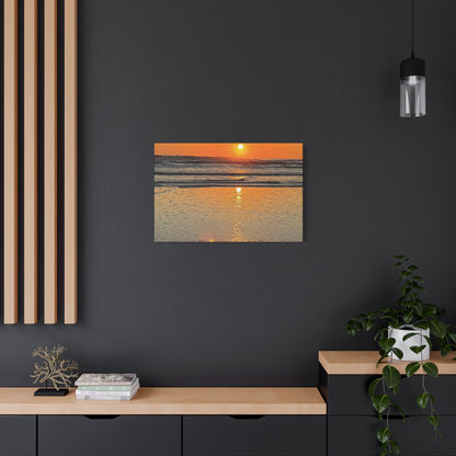 Stunning Sunset Beach Canvas Print, Ocean Decor, Wall Art, Home Decor, Coastal Artwork for Living Room