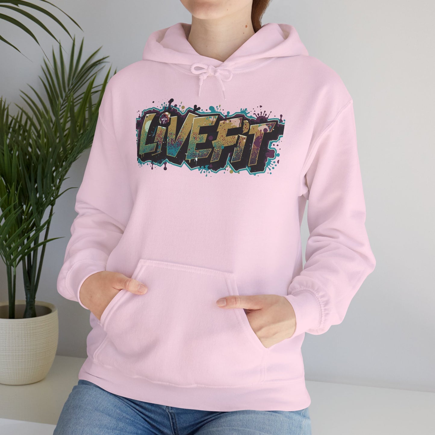 Live Fit Hoodie - Unisex Heavy Blend Sweatshirt - Fitness Enthusiasts -  Gym Wear - Workout Apparel -  Active Lifestyle -  Gift for Him/Her -