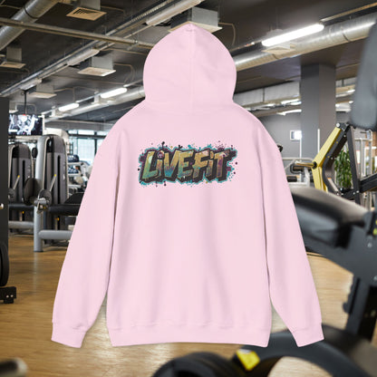 Live Fit Hoodie - Unisex Heavy Blend Sweatshirt - Fitness Enthusiasts -  Gym Wear - Workout Apparel -  Active Lifestyle -  Gift for Him/Her -