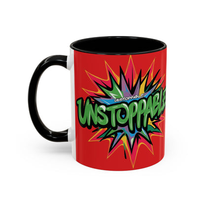 Unstoppable! Motivational Mug - Vibrant Red Design - 11oz/15oz