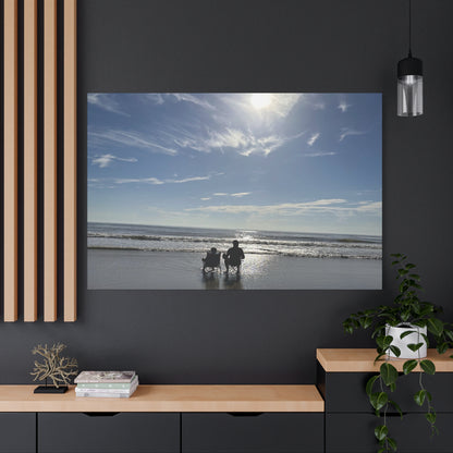 Beach Day - Canvas Wall Art - Stretched Canvas Print - Coastal Home Decor - Ocean Wall Art - Serene Landscape Painting