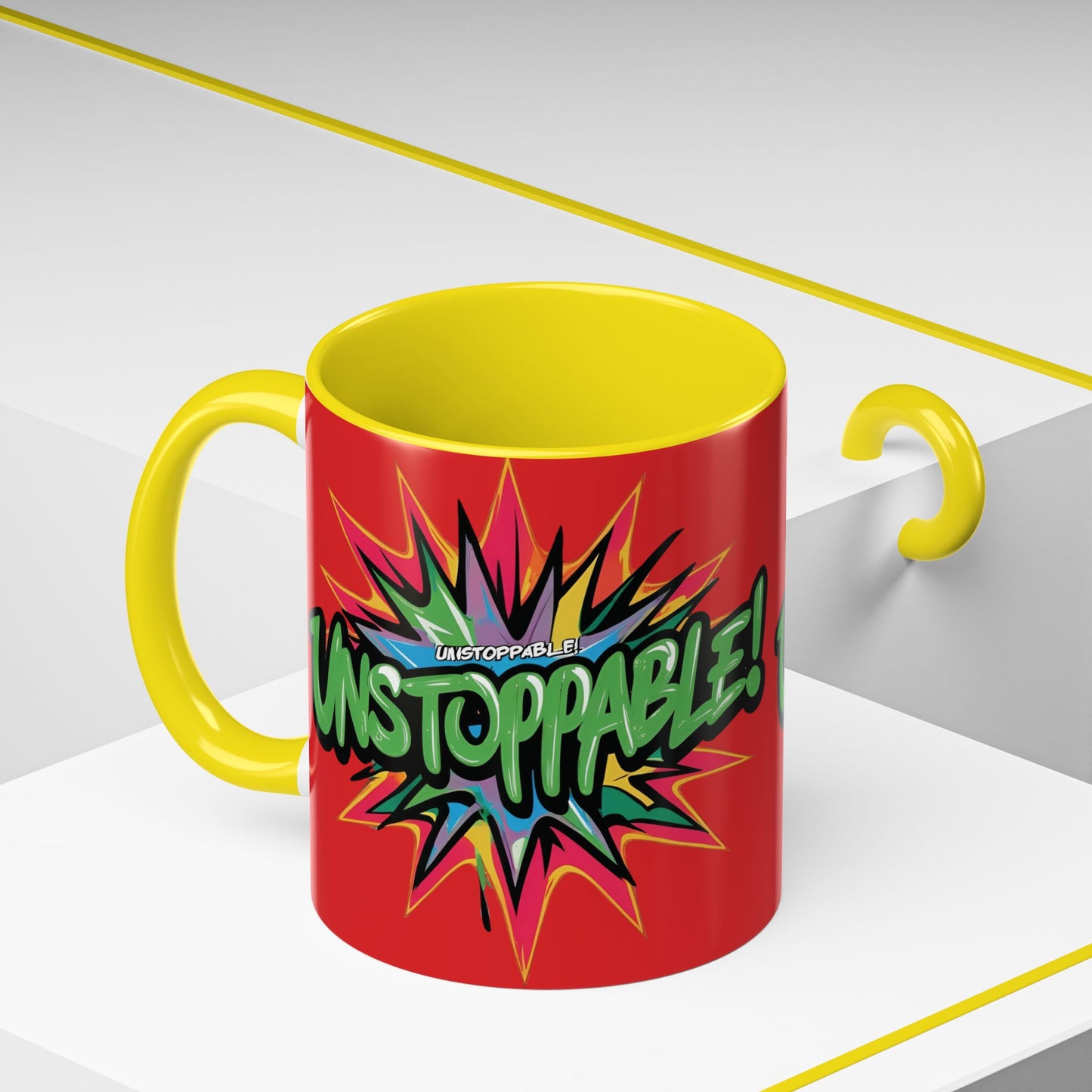 Unstoppable! Motivational Mug - Vibrant Red Design - 11oz/15oz