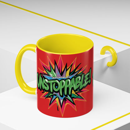 Unstoppable! Motivational Mug - Vibrant Red Design - 11oz/15oz