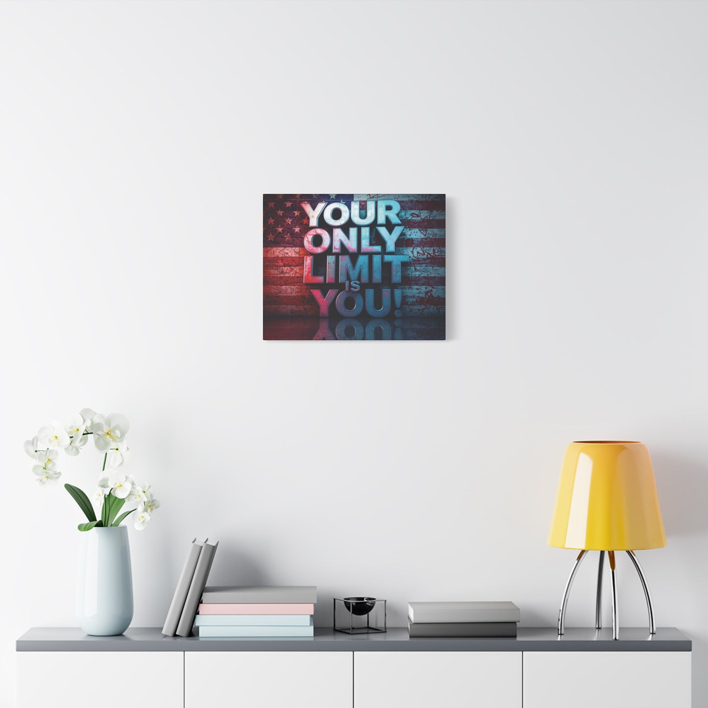 Motivational Wall Art Canvas, Your Only Limit Is You! Inspirational Decor for Home Office, Inspirational Gift, American Flag, Limitless Living, Personal [...]