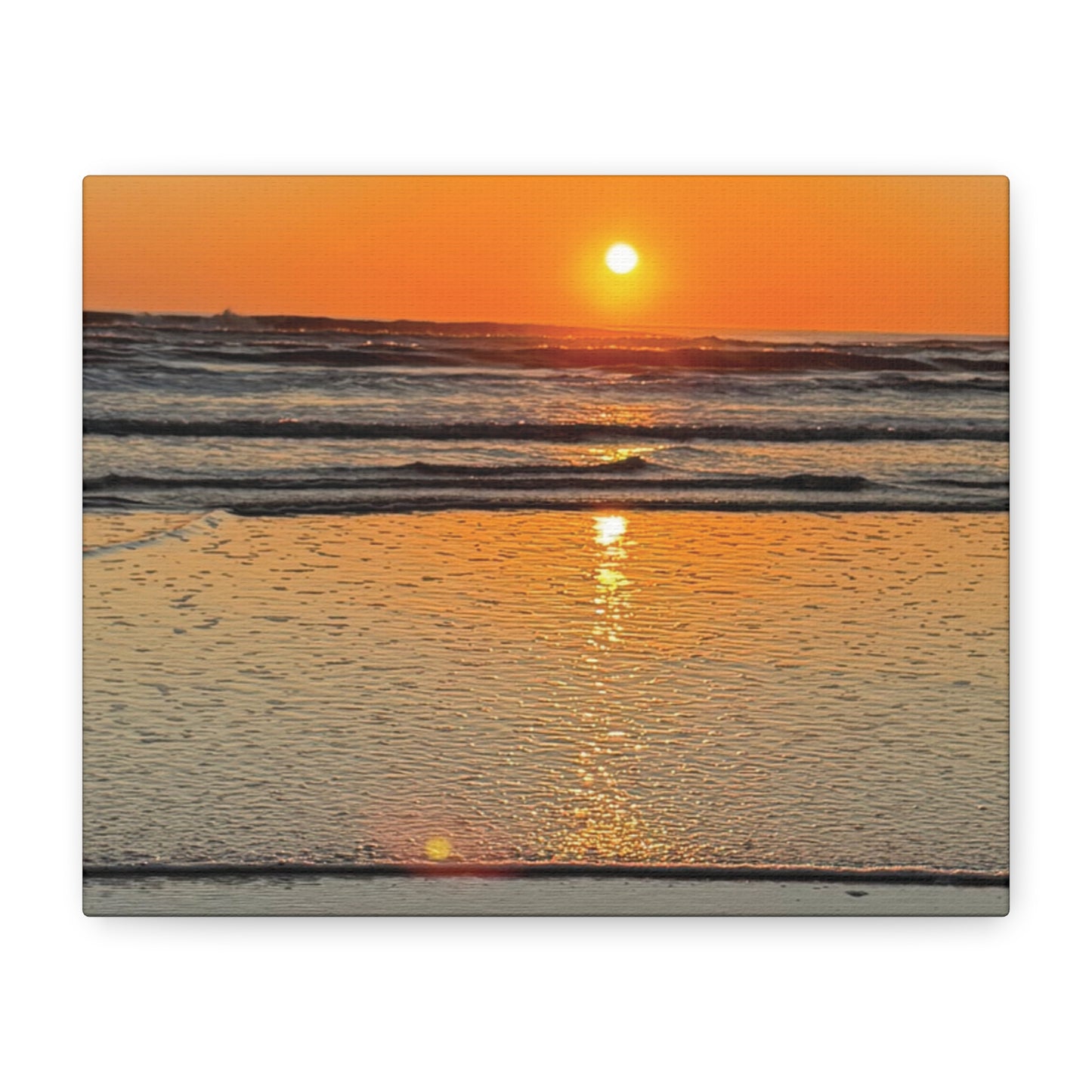 Stunning Sunset Beach Canvas Print, Ocean Decor, Wall Art, Home Decor, Coastal Artwork for Living Room