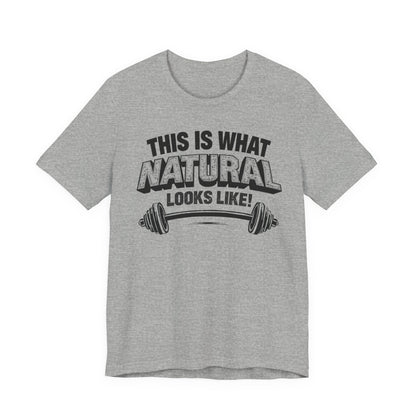 Natural Looks Weightlifting Tee | Gym Graphic T-Shirt
