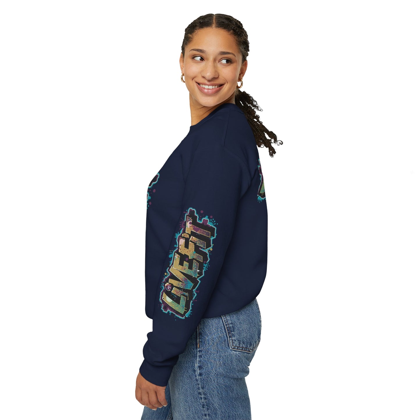 Live Fit Crewneck Sweatshirt - Trendy Fitness Apparel -  Unisex Casual Wear -  Sports Gift -  Workout Fashion -  Street Style Sweatshirt -