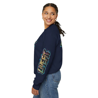 Live Fit Crewneck Sweatshirt - Trendy Fitness Apparel -  Unisex Casual Wear -  Sports Gift -  Workout Fashion -  Street Style Sweatshirt -
