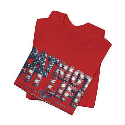 Patriot Fit Life T-Shirt — 'People That Train Hard and Love Their Country' American Flag Fitness Tee