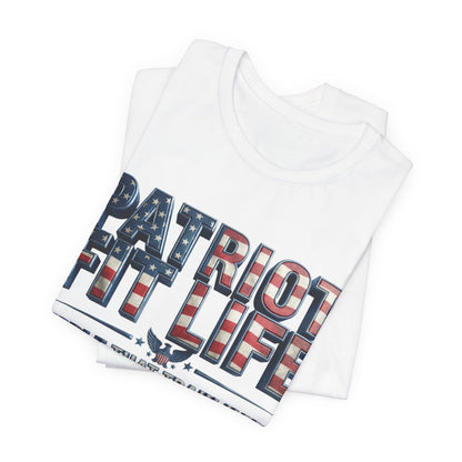 Patriot Fit Life T-Shirt — 'People That Train Hard and Love Their Country' American Flag Fitness Tee