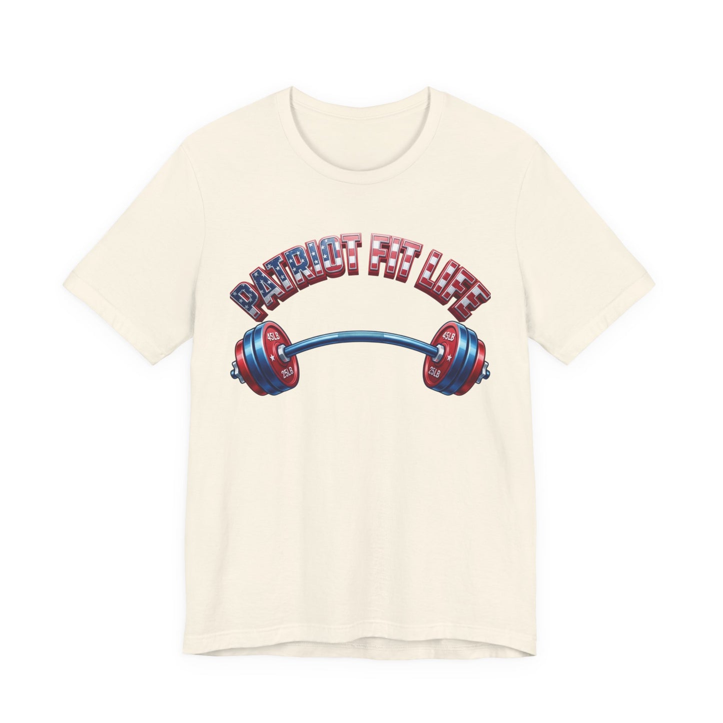 Patriot Fit Life T-Shirt | American Flag Barbell Arch Gym Tee – LIVE FIT