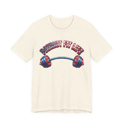 Patriot Fit Life T-Shirt | American Flag Barbell Arch Gym Tee – LIVE FIT