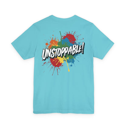 Unstoppable Design Tee - Vintage  Retro  Unisex  Tee - Classic  T-Shirt - Graphic Tee - Casual  Shirt - Short  Sleeve  Shirt