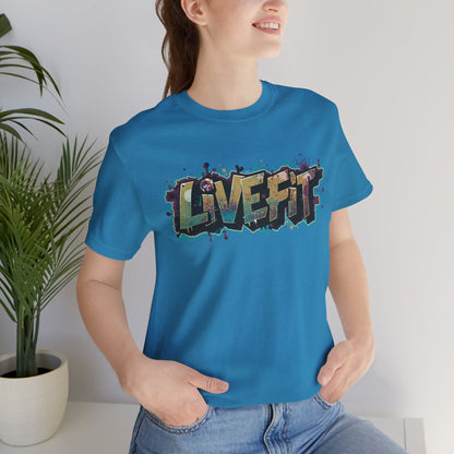 LIVE FIT Graphic Fitness Tee - Motivational Workout Apparel