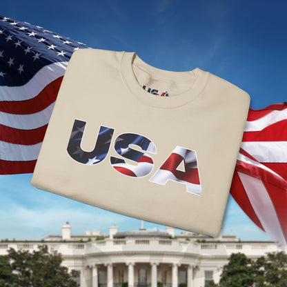 Patriotic USA Crewneck Sweatshirt - Unisex Heavy Blend - American Pride - National Pride Gift - S-5XL