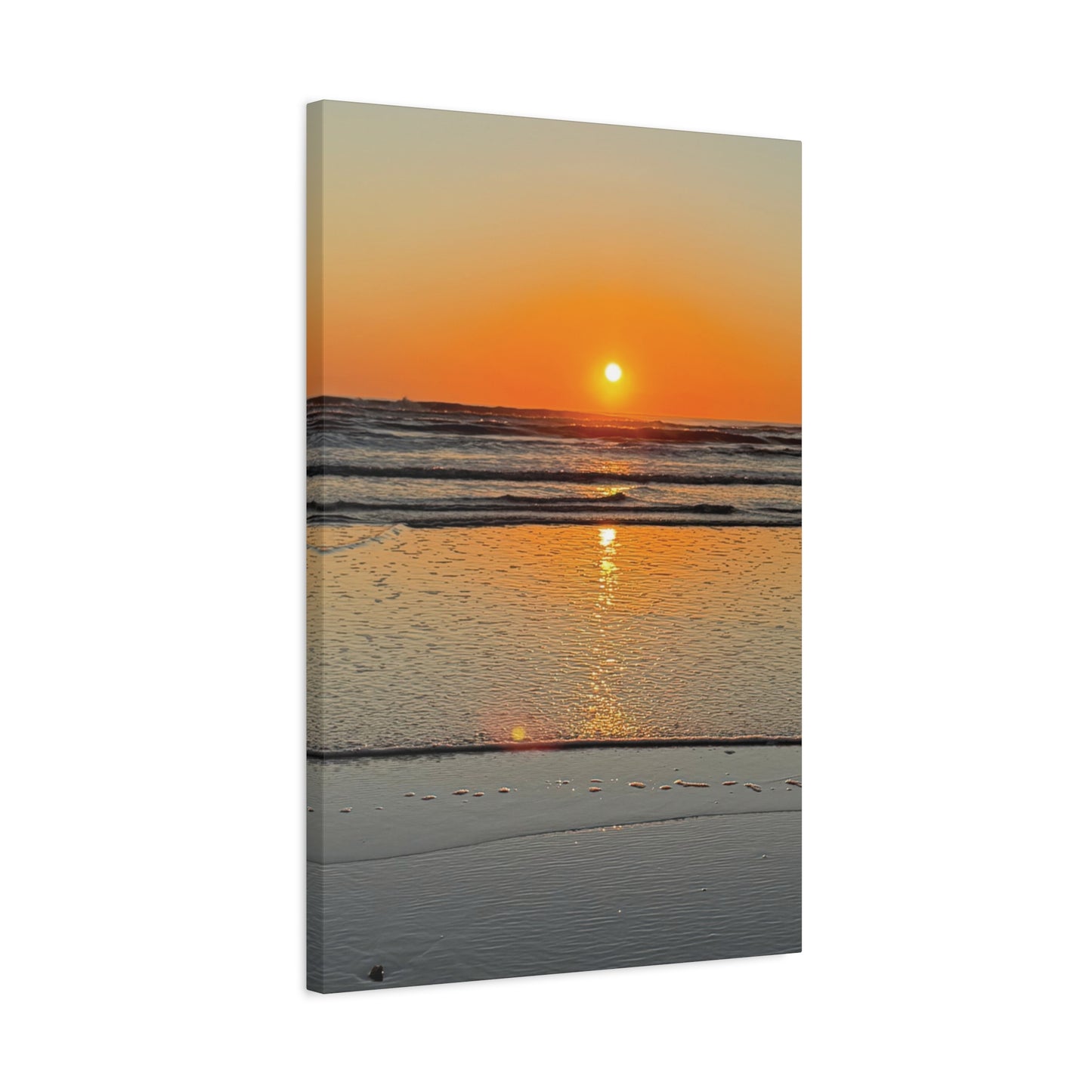 Stunning Sunset Beach Canvas Print, Ocean Decor, Wall Art, Home Decor, Coastal Artwork for Living Room