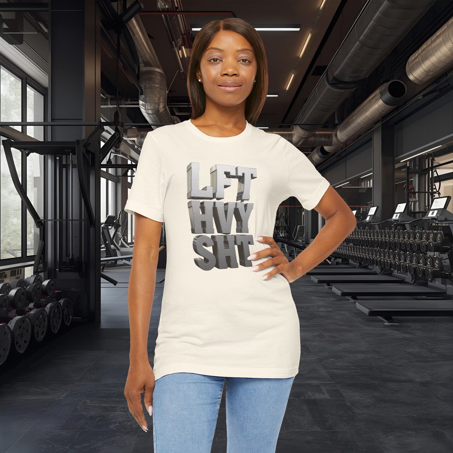 Lift Heavy Shit - LFT HVY SHT - 3D Gym T-Shirt - Bold Weightlifting Tee