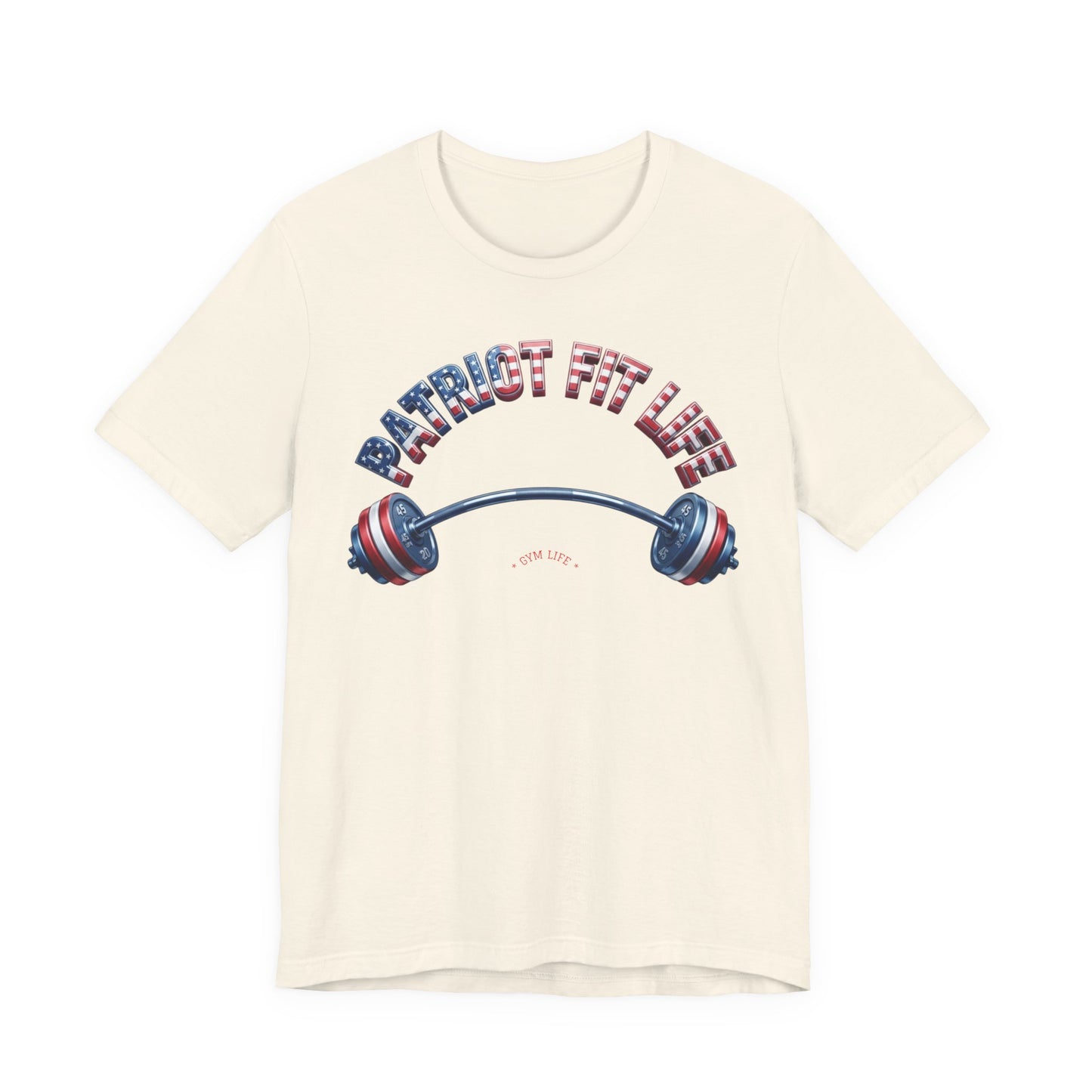 Patriot Fit Life Gym Life T-Shirt | American Flag Barbell Tee – LIVE FIT