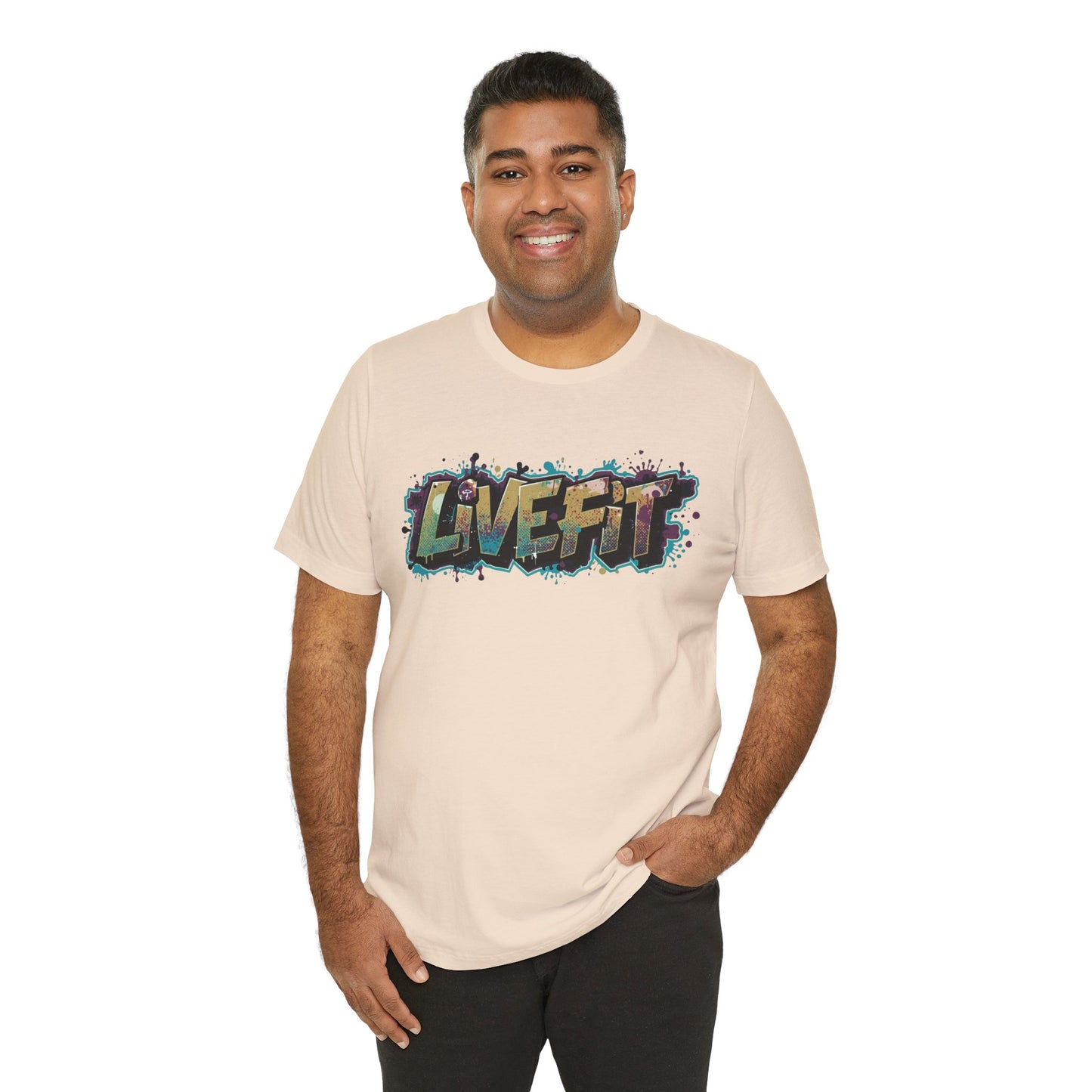 LIVE FIT Graphic Fitness Tee - Motivational Workout Apparel
