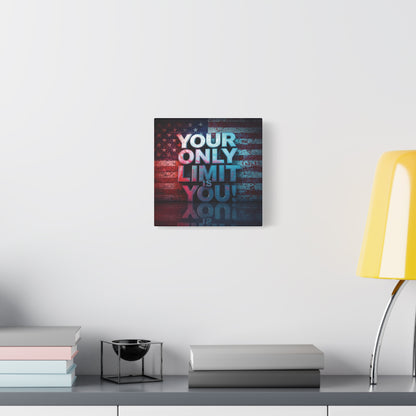 Motivational Wall Art Canvas, Your Only Limit Is You! Inspirational Decor for Home Office, Inspirational Gift, American Flag, Limitless Living, Personal [...]
