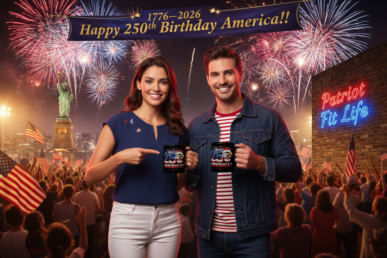 Happy 250th Birthday America Mug | 1776-2026 Patriotic Eagle Flag Black Coffee Cup