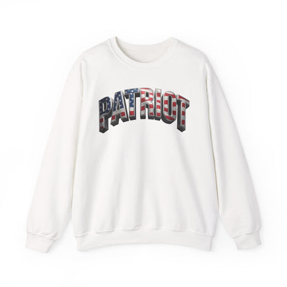 Patriot Crewneck Sweatshirt — American Flag Text Graphic