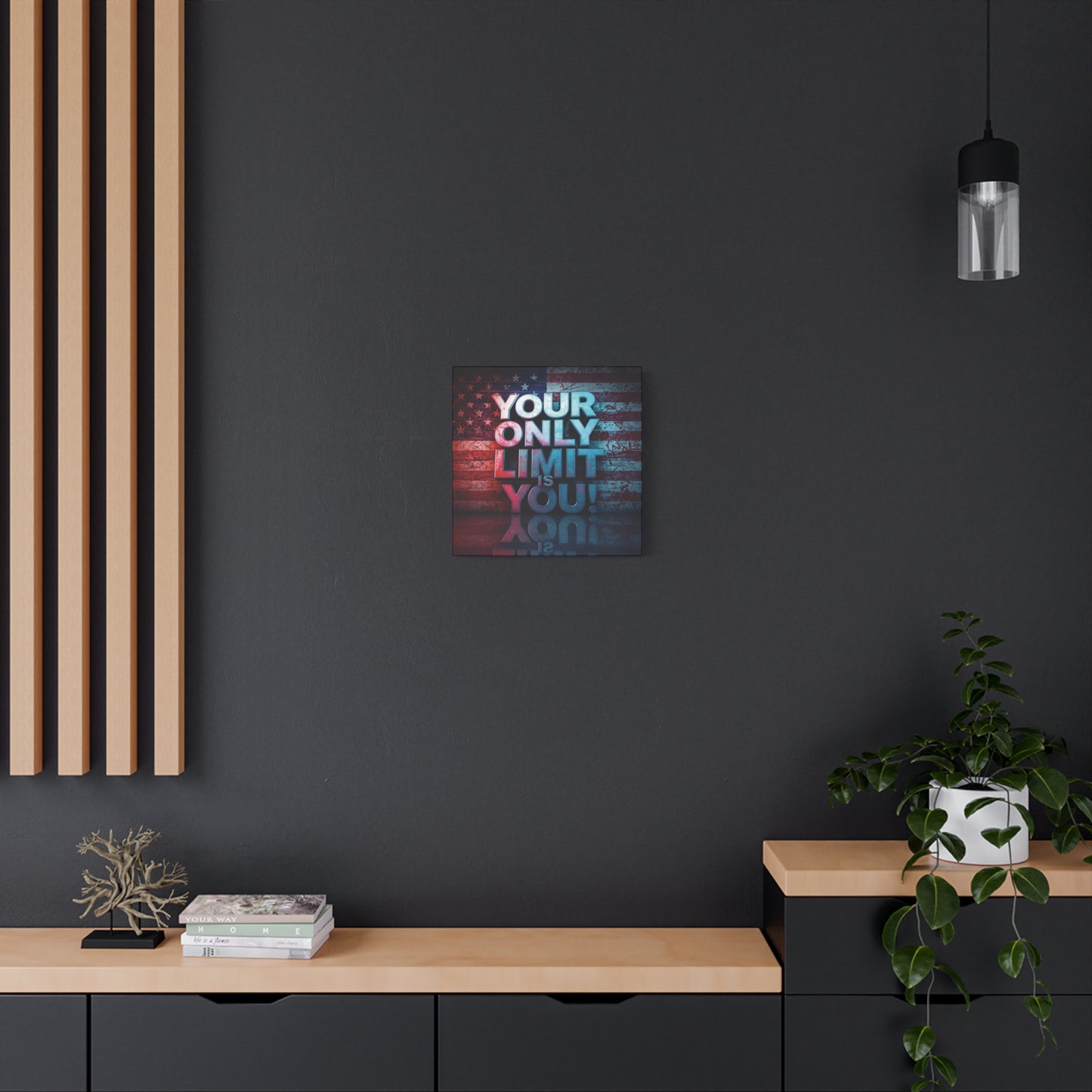 Motivational Wall Art Canvas, Your Only Limit Is You! Inspirational Decor for Home Office, Inspirational Gift, American Flag, Limitless Living, Personal [...]