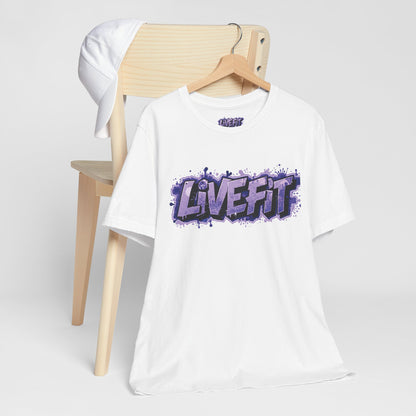 Live Fit Unisex Tee -  Fitness Shirt -  Motivational Graphic Tee -  Workout Apparel -  Casual Wear -  Gift for Gym Lovers -  Active Lifestyle -
