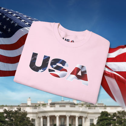 Patriotic USA Crewneck Sweatshirt - Unisex Heavy Blend - American Pride - National Pride Gift - S-5XL