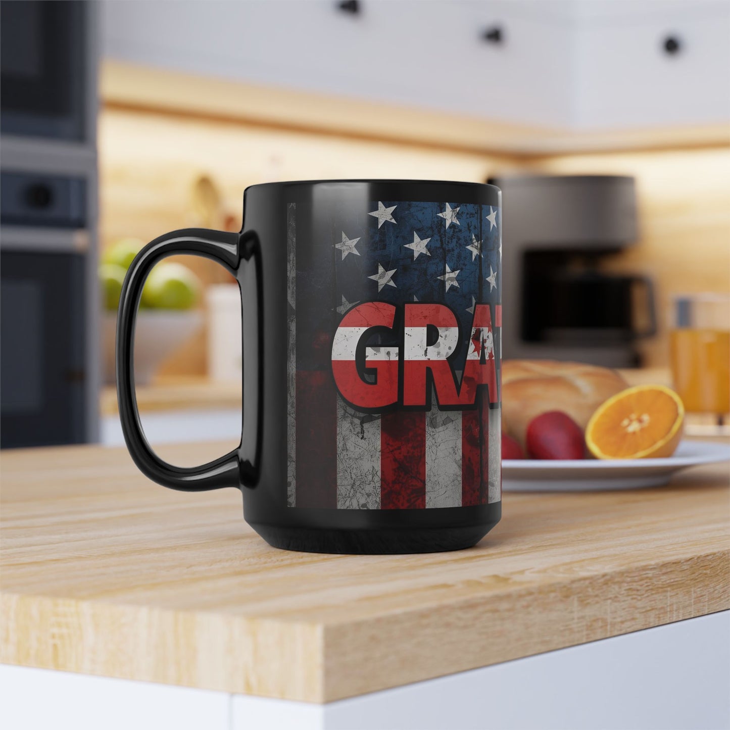 Patriotic Grateful Mug - 11oz & 15oz, Perfect Gift for Veterans, Independence Day Decor, Coffee Lovers, Home & Office